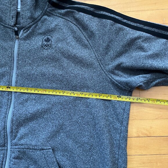 Men's Adidas Canada Olympics zip up hoodie - Grey - XL - Picture 7 of 10